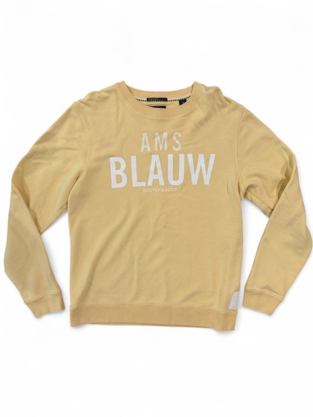Scotch & Soda AMS BLAUW Men’s Jumper Size L Yellow